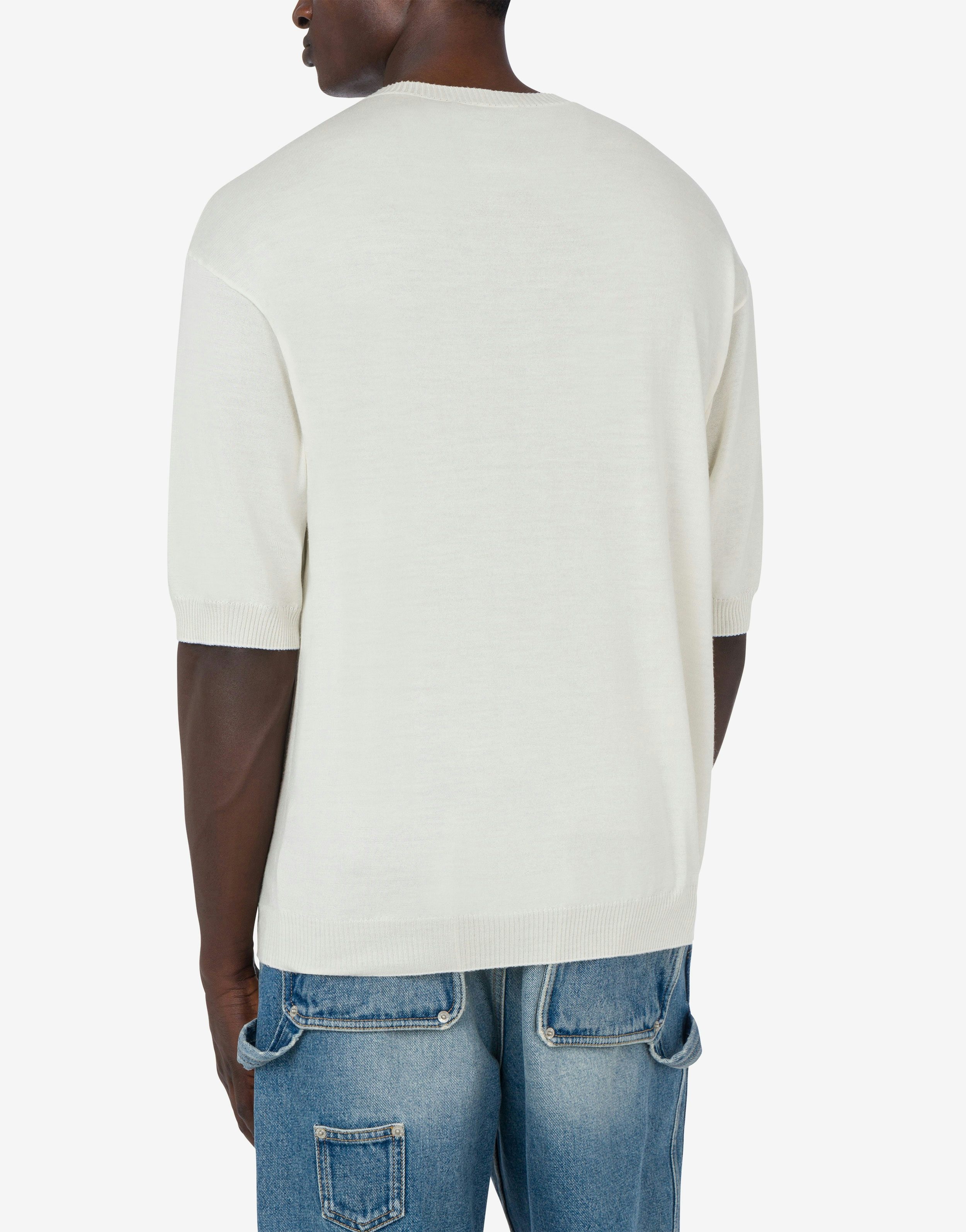 WOOL AND SILK SWEATER GOLDEN M - 3