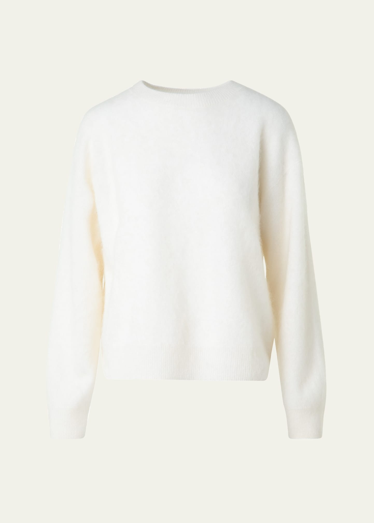 Brushed Cashmere Crewneck Sweater - 1