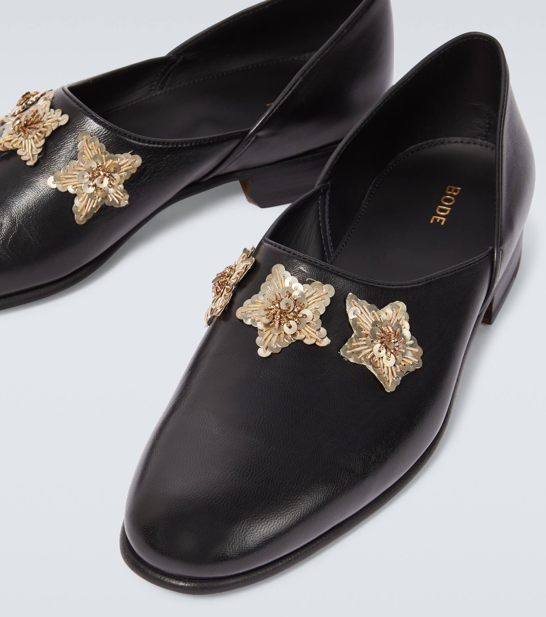 Bullion Star embellished leather loafers - 3