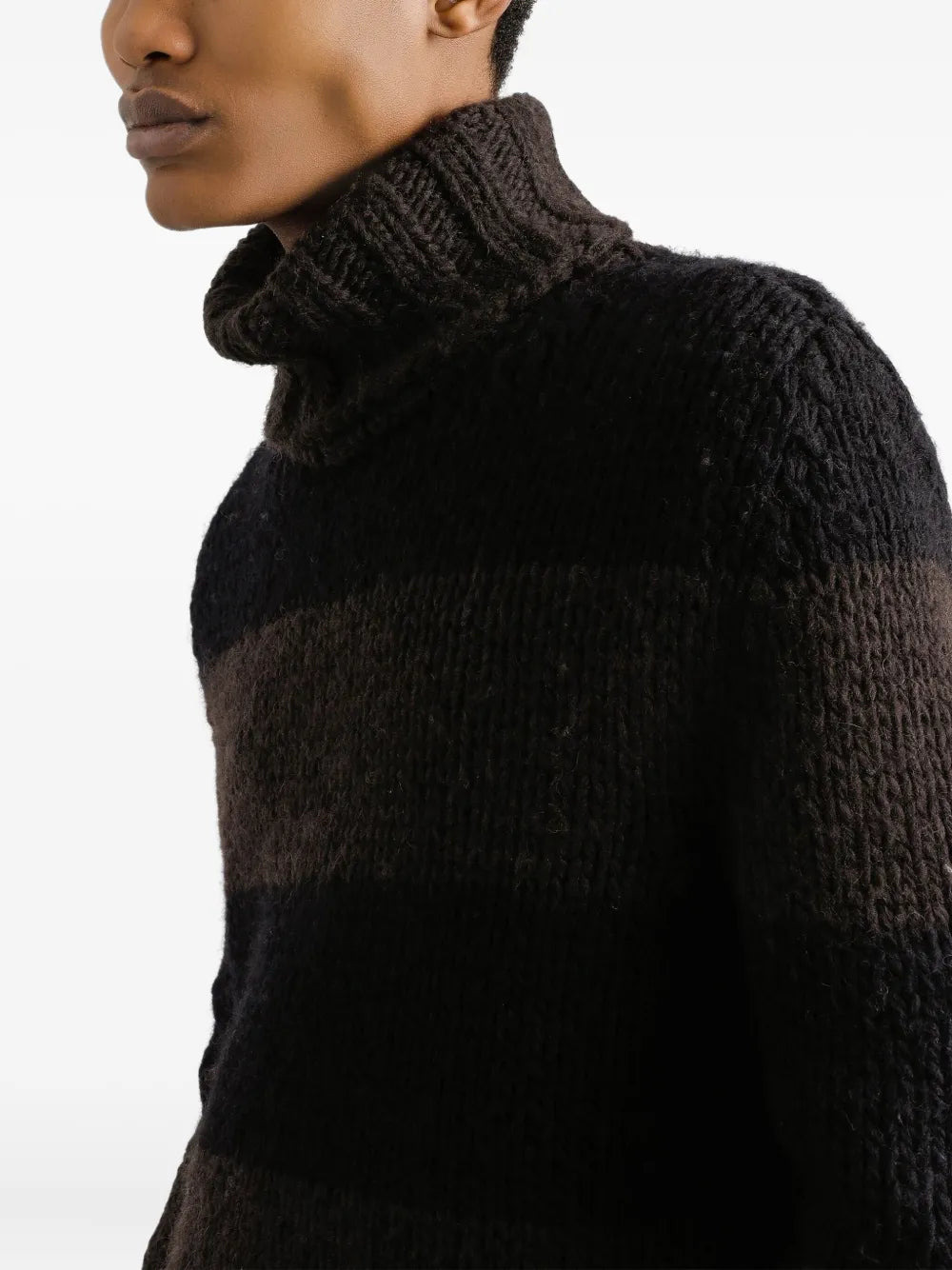Striped Turtleneck Sweater - 4