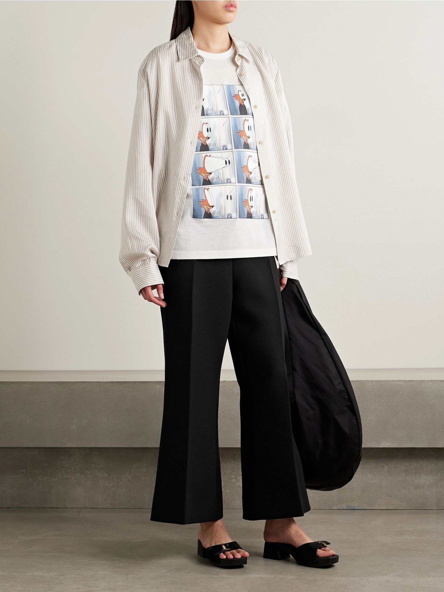Walter crepe flared pants Black - 2