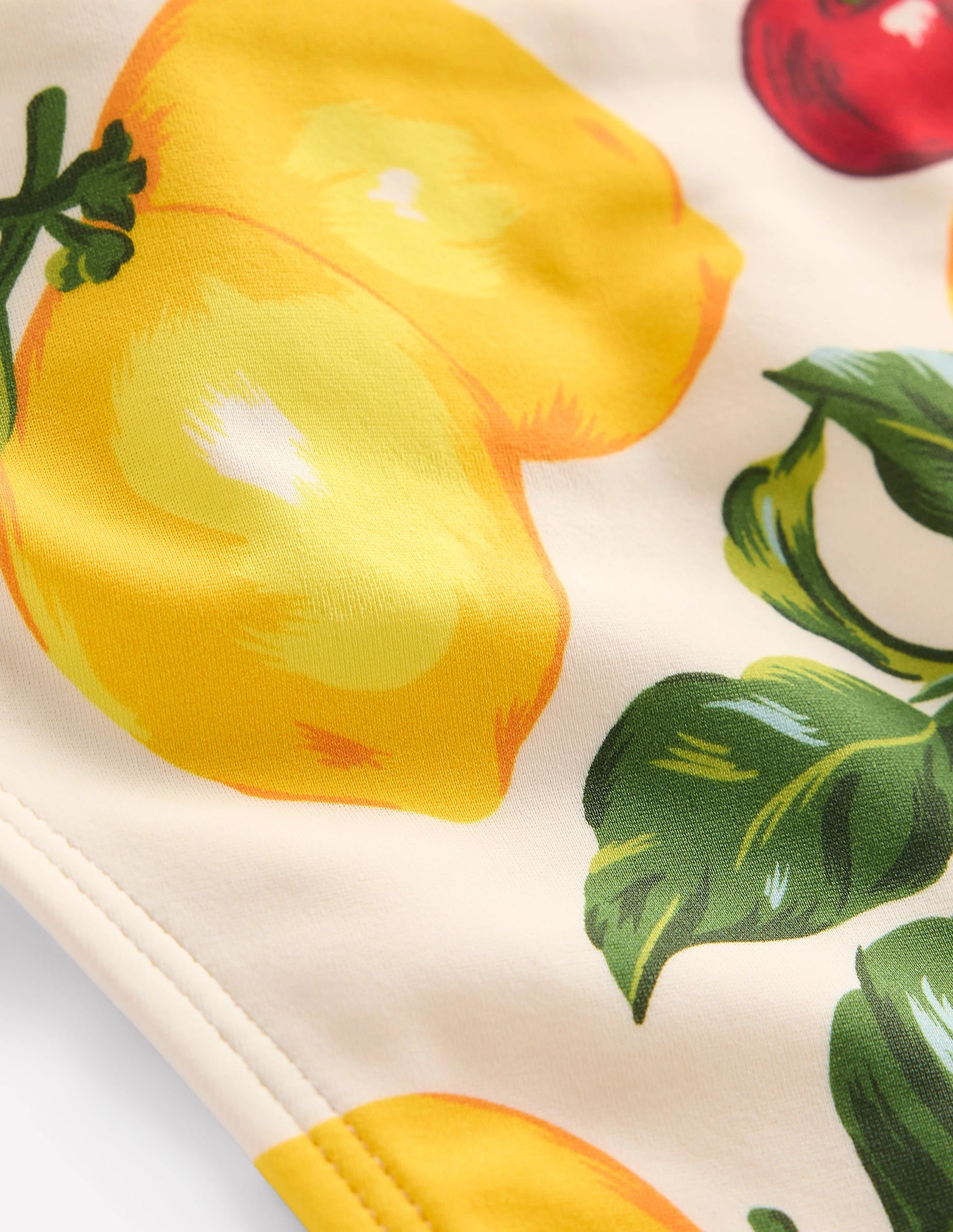 Classic Bikini Bottoms-Ivory, Cherries and Lemons - 1