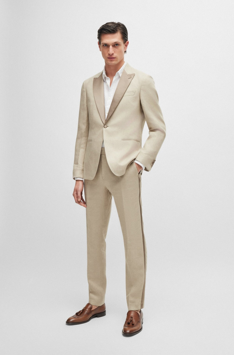 SLIM-FIT TUXEDO IN MICRO-PATTERNED LINEN 1