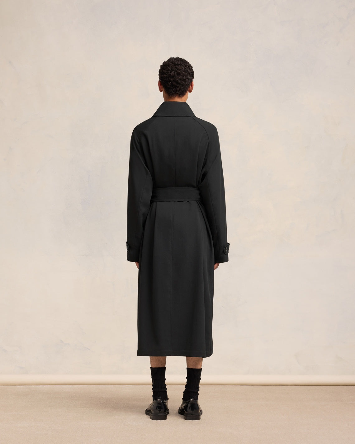 LONG BELTED COAT - 5