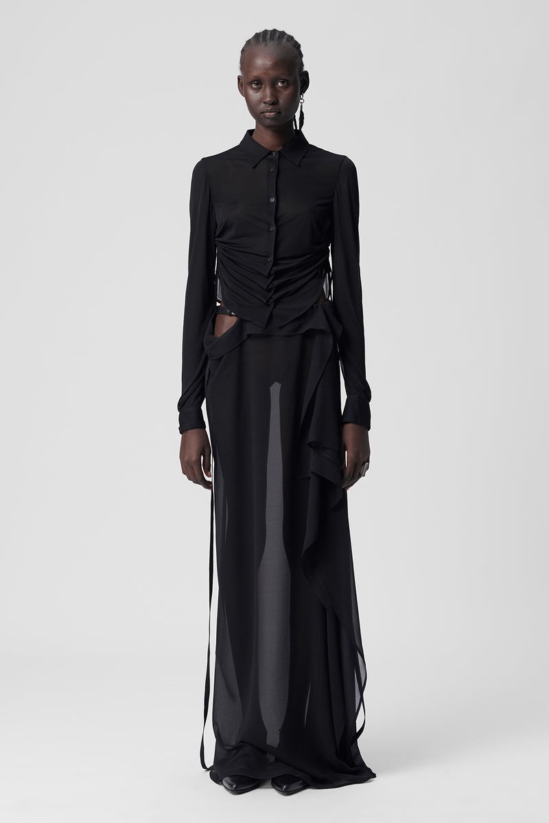 Medi Long Asymmetric Skirt - 4