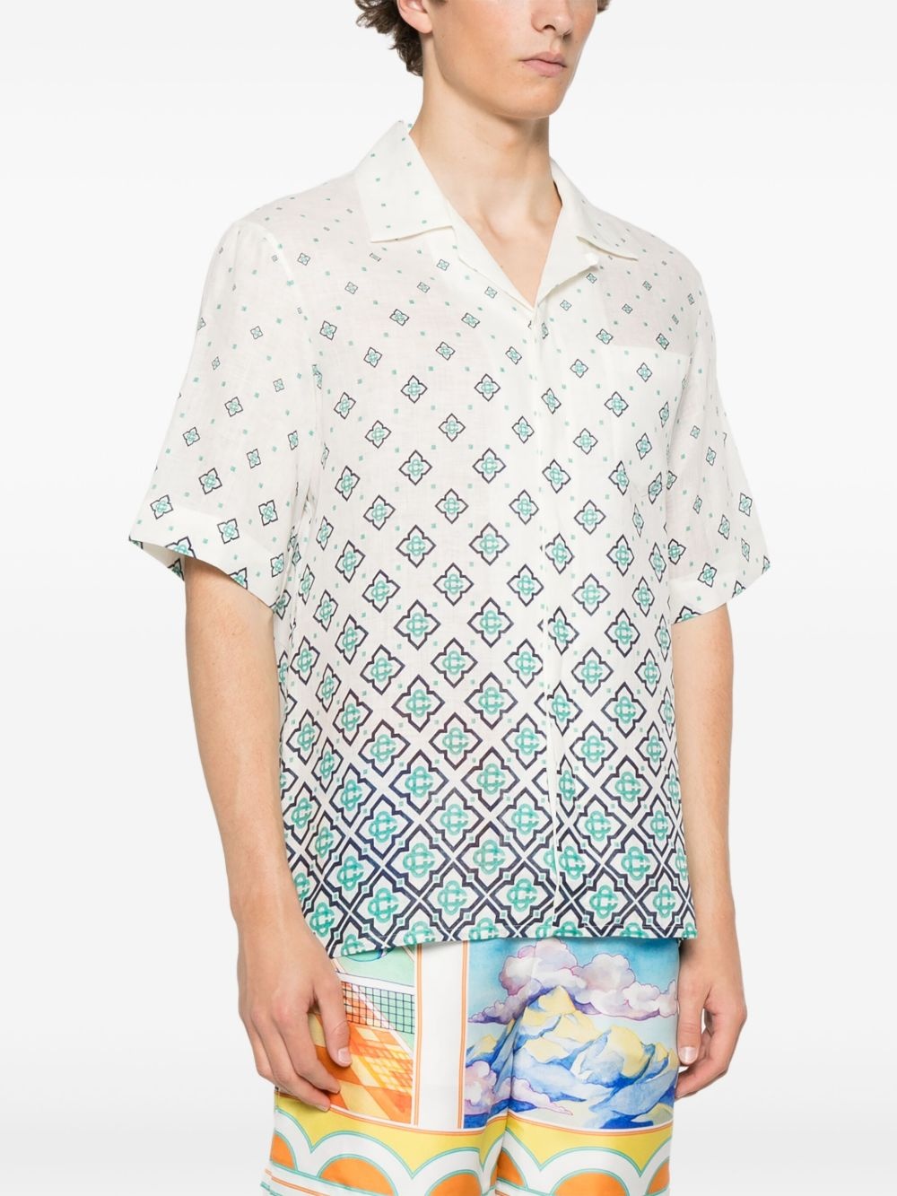 monogram-print shirt - 3