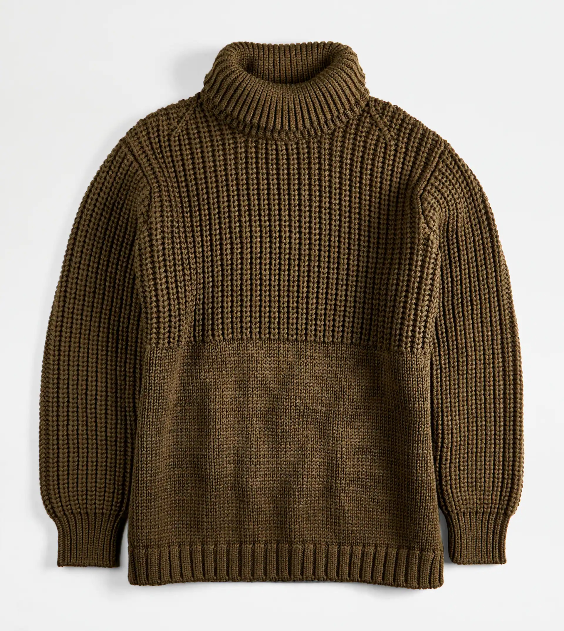 OVER TURTLENECK IN WOOL - GREEN - 1