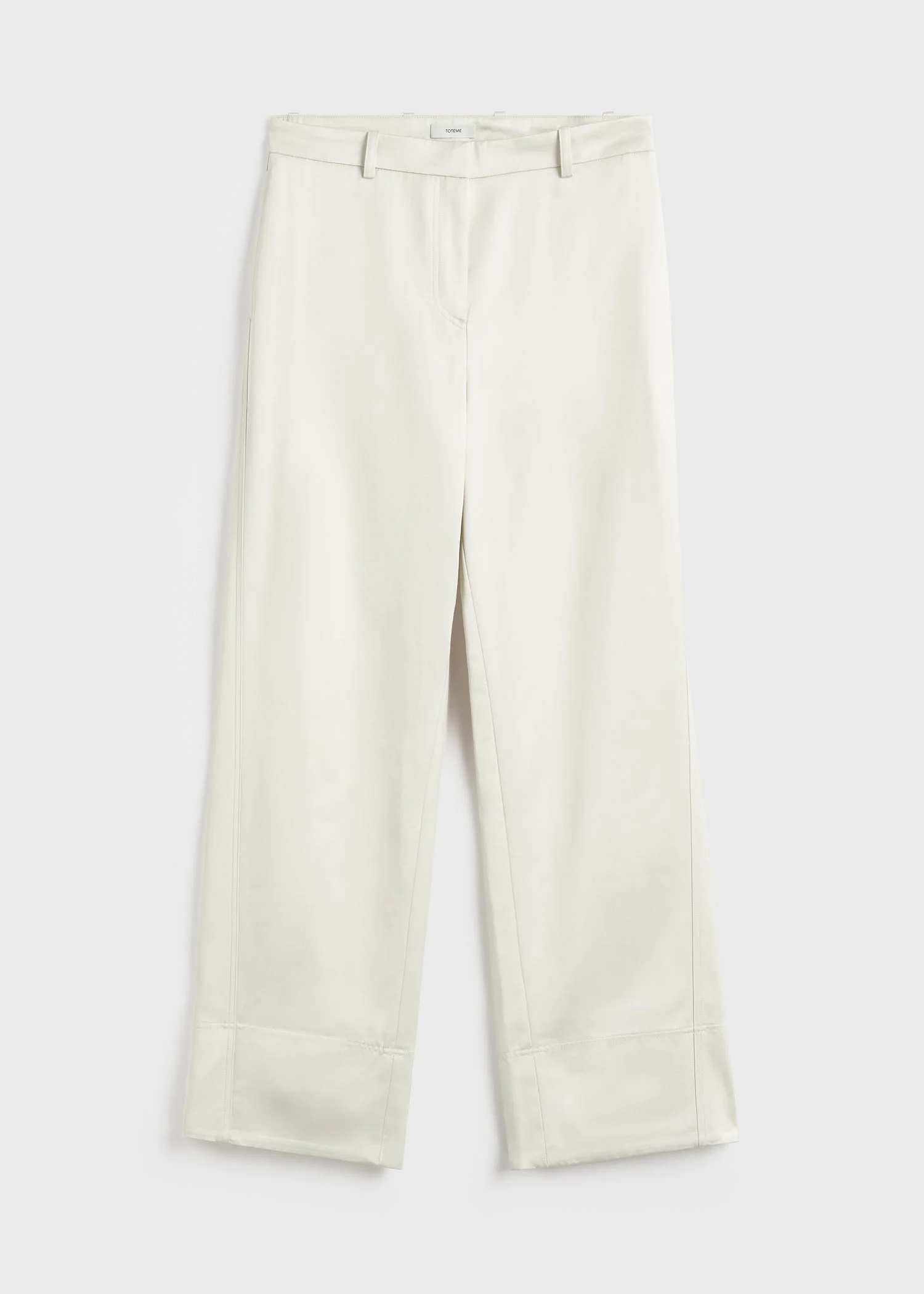 Twisted seam trousers ecru - 1