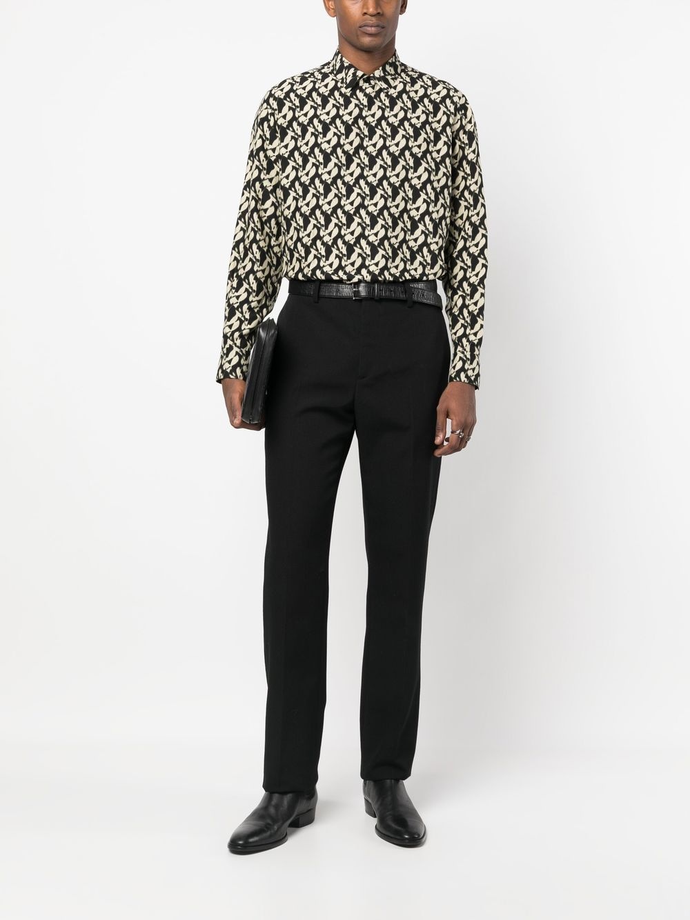 abstract-print cotton shirt - 2