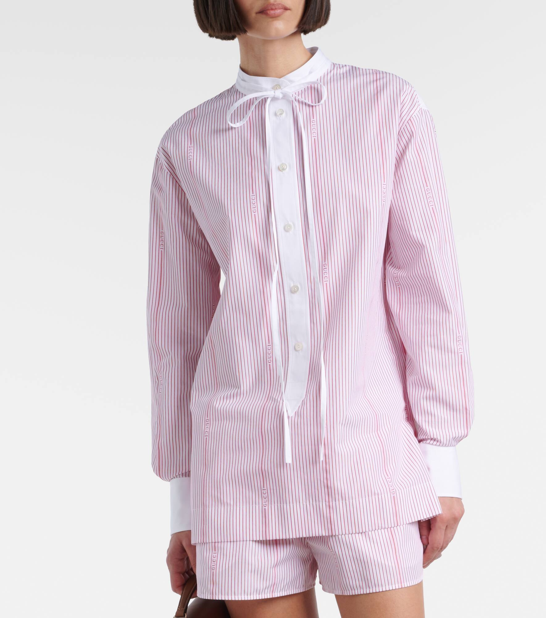 Striped cotton fil coupé shirt - 6