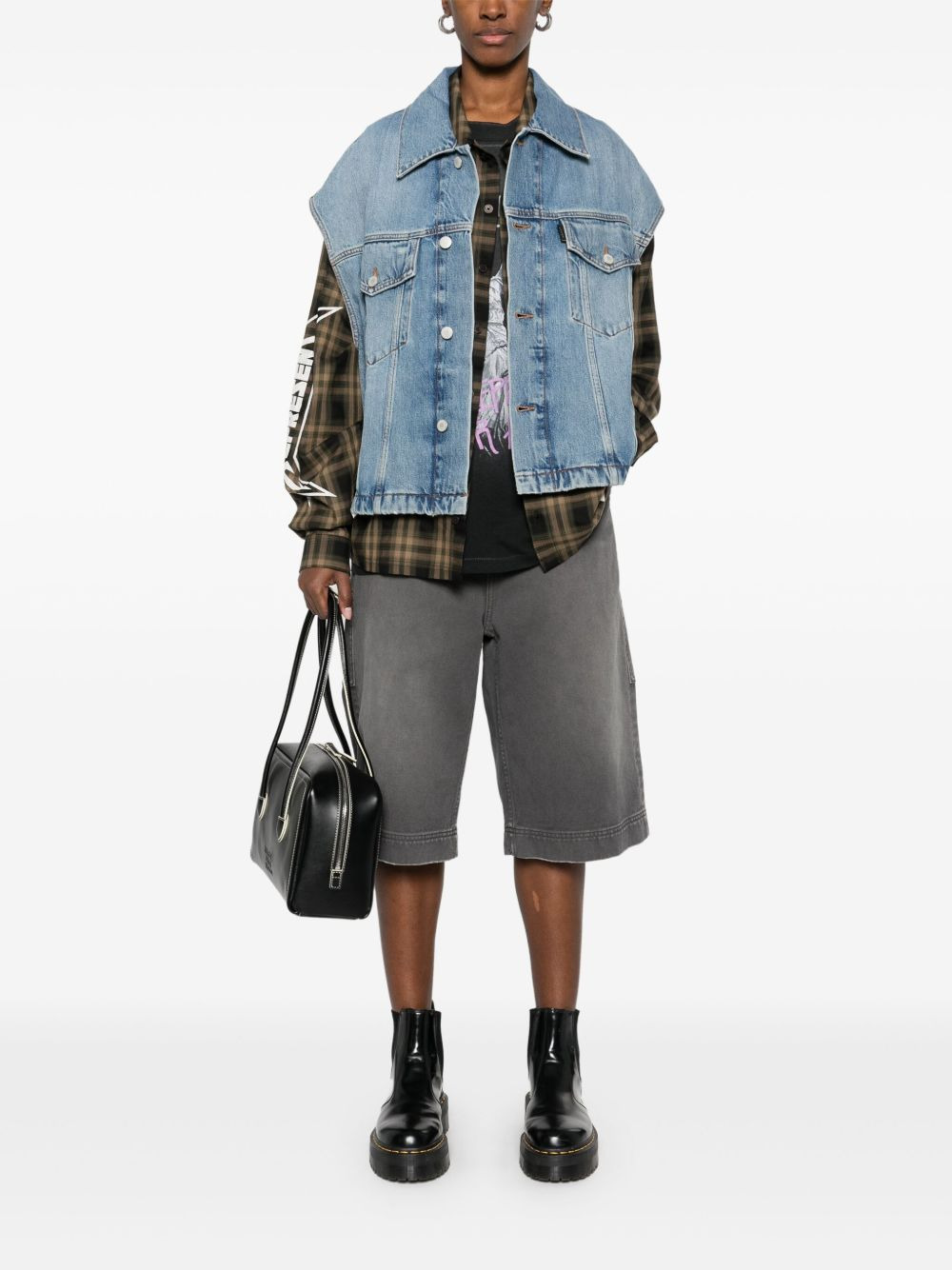 denim gilet - 2