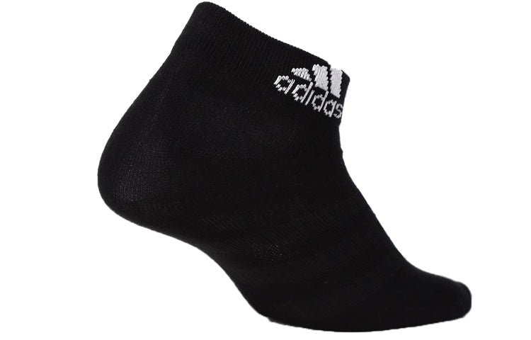 adidas Unisex Cush Ank 3pp Letter Logo Printing Sports Sock Black DZ9379 - 5