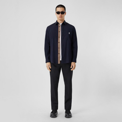 Burberry Monogram Motif Technical Cotton Shirt outlook