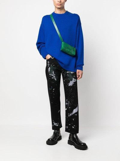 Étude paint-splattered straight-leg jeans outlook