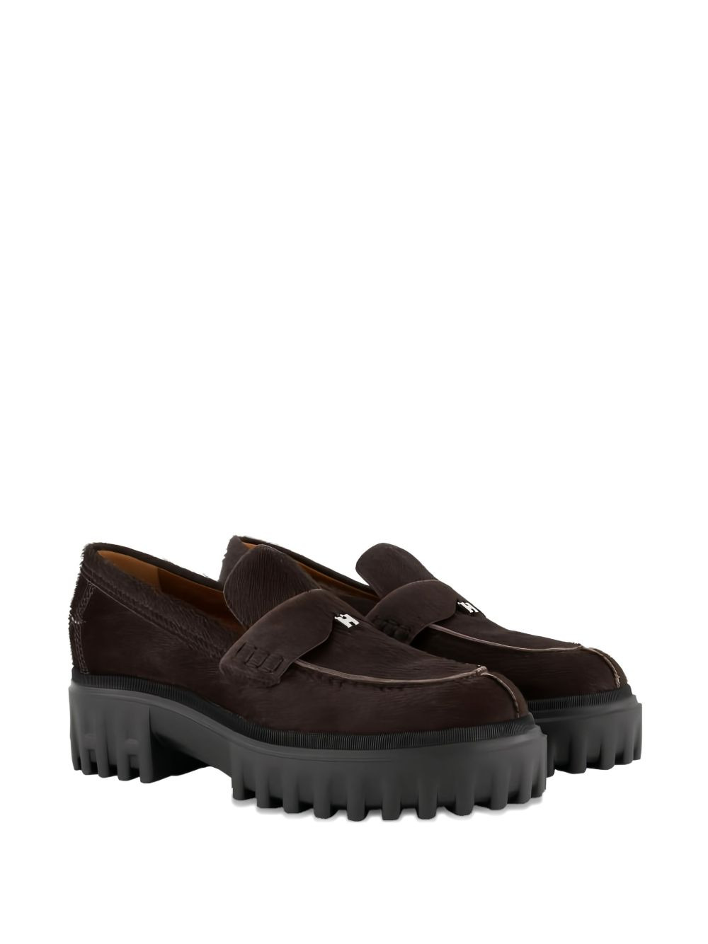 suede platform loafers - 2
