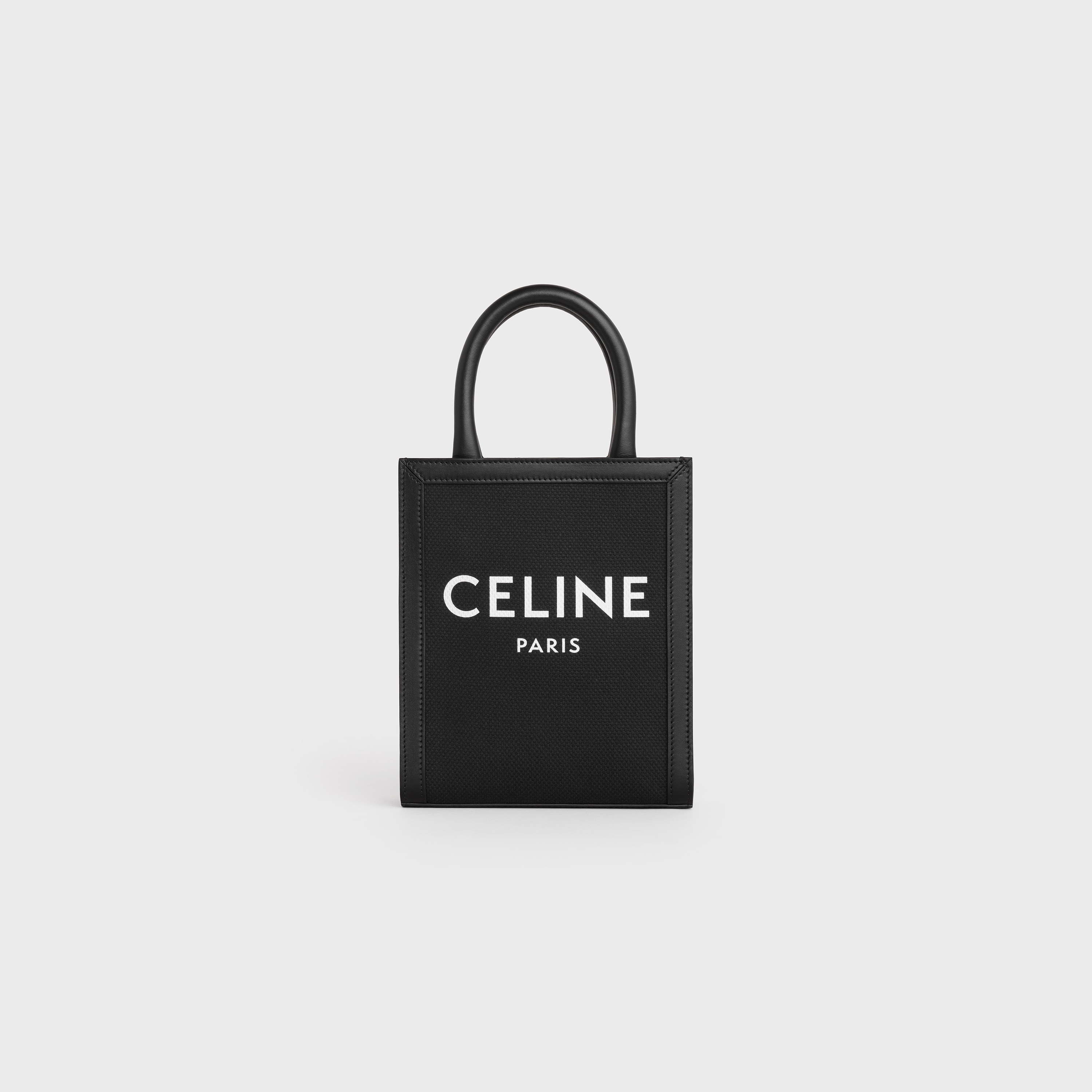 MINI VERTICAL CABAS CELINE  IN  TEXTILE WITH CELINE PRINT AND CALFSKIN - 1