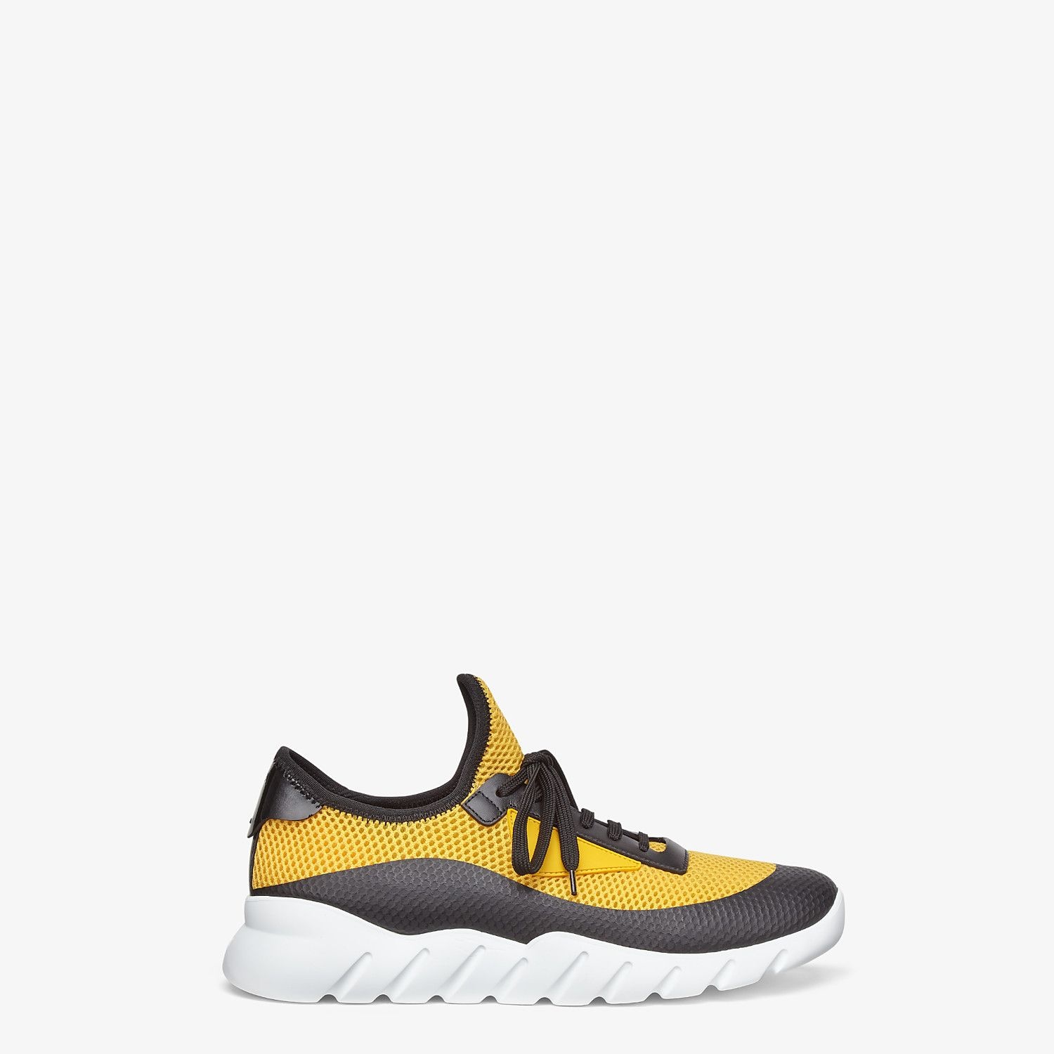 Yellow tech mesh running shoes - 1