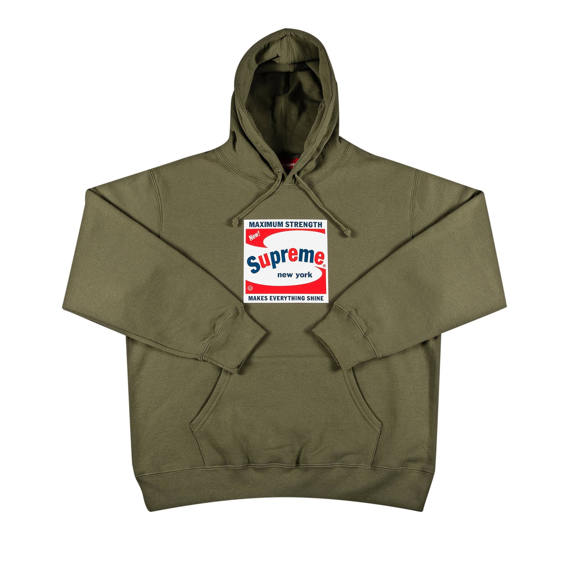 Supreme Shine Hooded Sweatshirt 'Light Olive' - 1