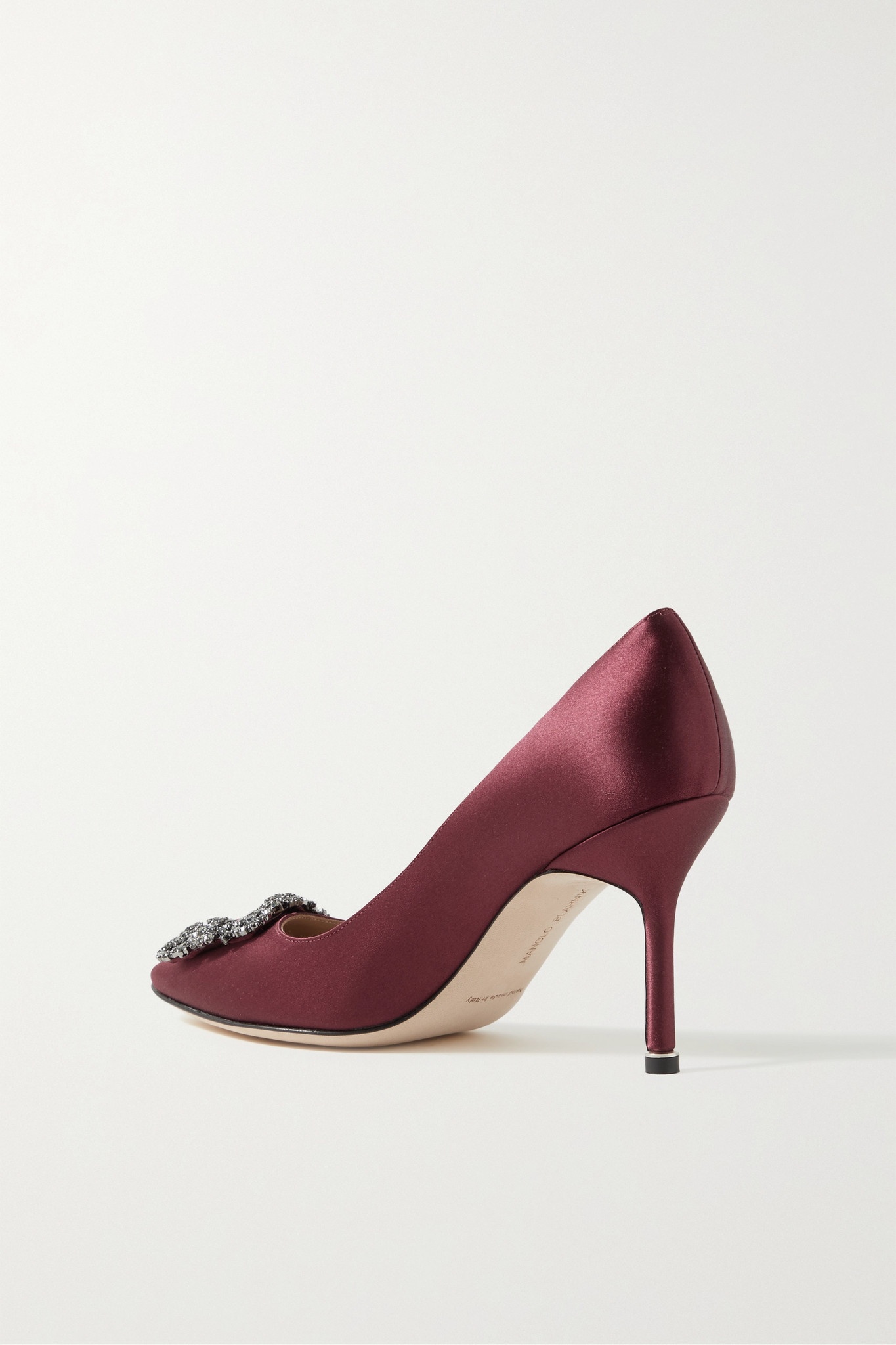 Hangisi 90 crystal-embellished velvet pumps - 3