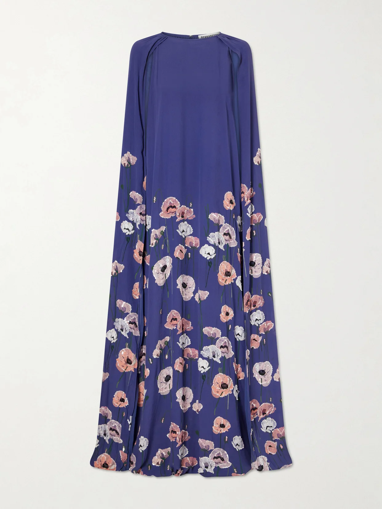 Minnie Cape-effect Sequin-embellished Embroidered Crepe Gown - 1