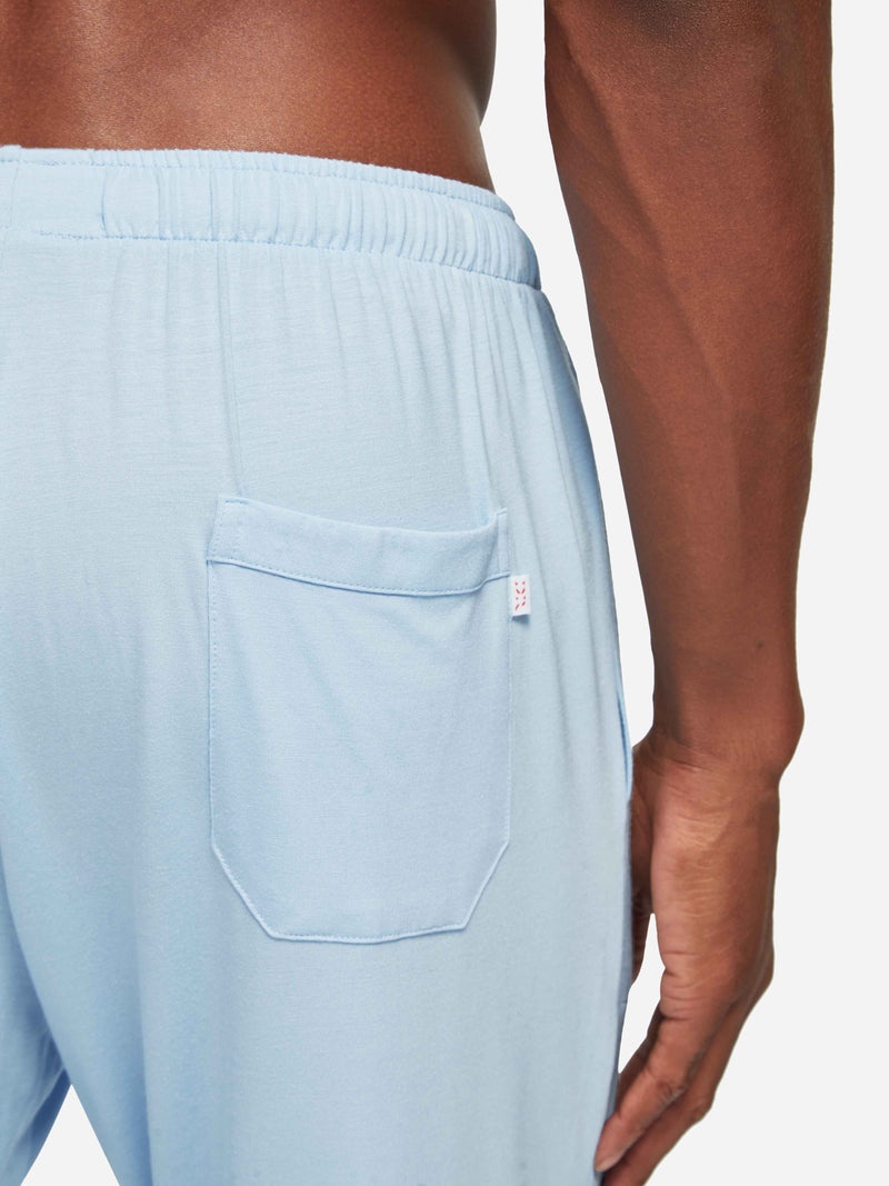 Men's Lounge Trousers Basel Micro Modal Stretch Sky - 7