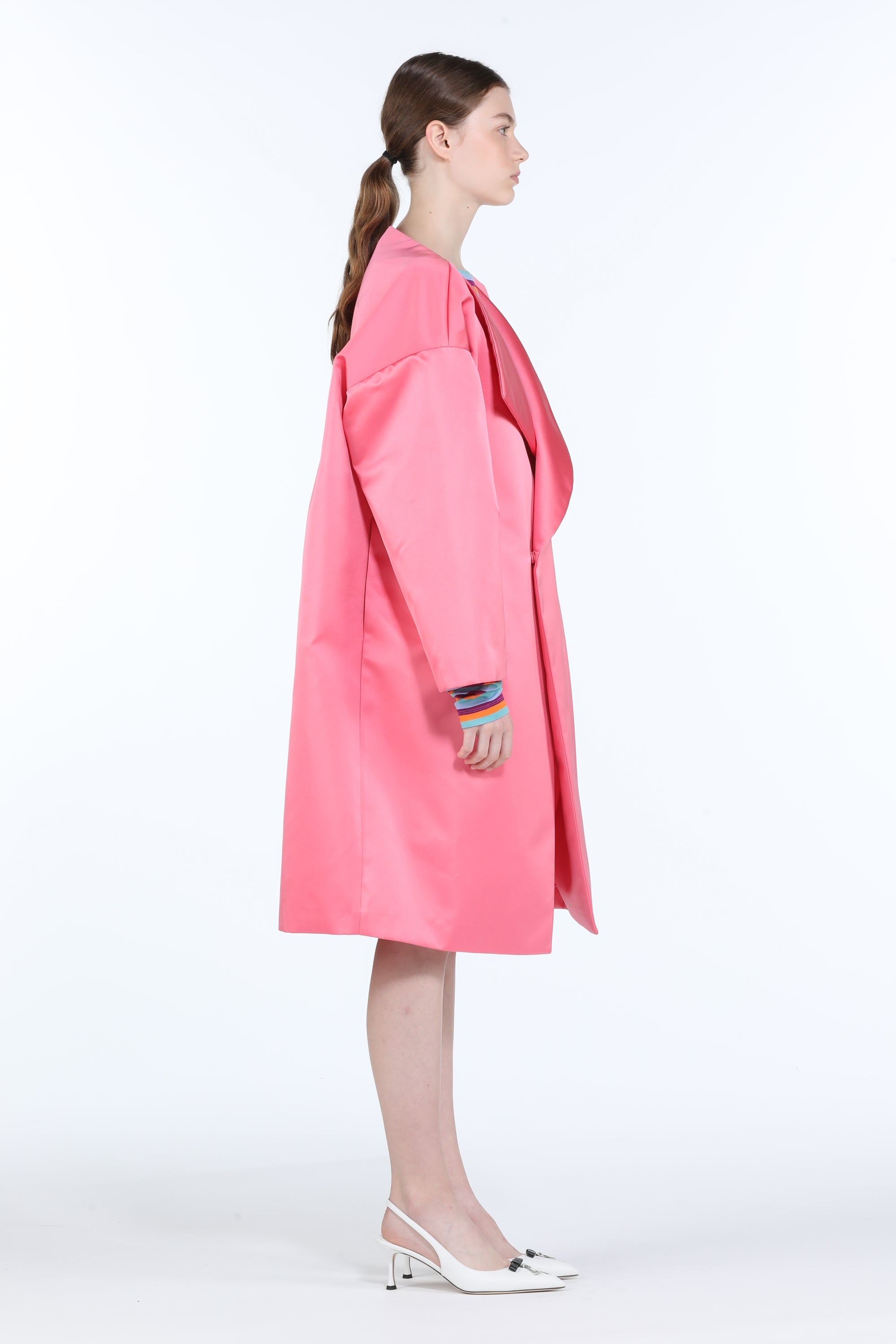 DOUBLE-BREASTED WOVEN COAT - 3