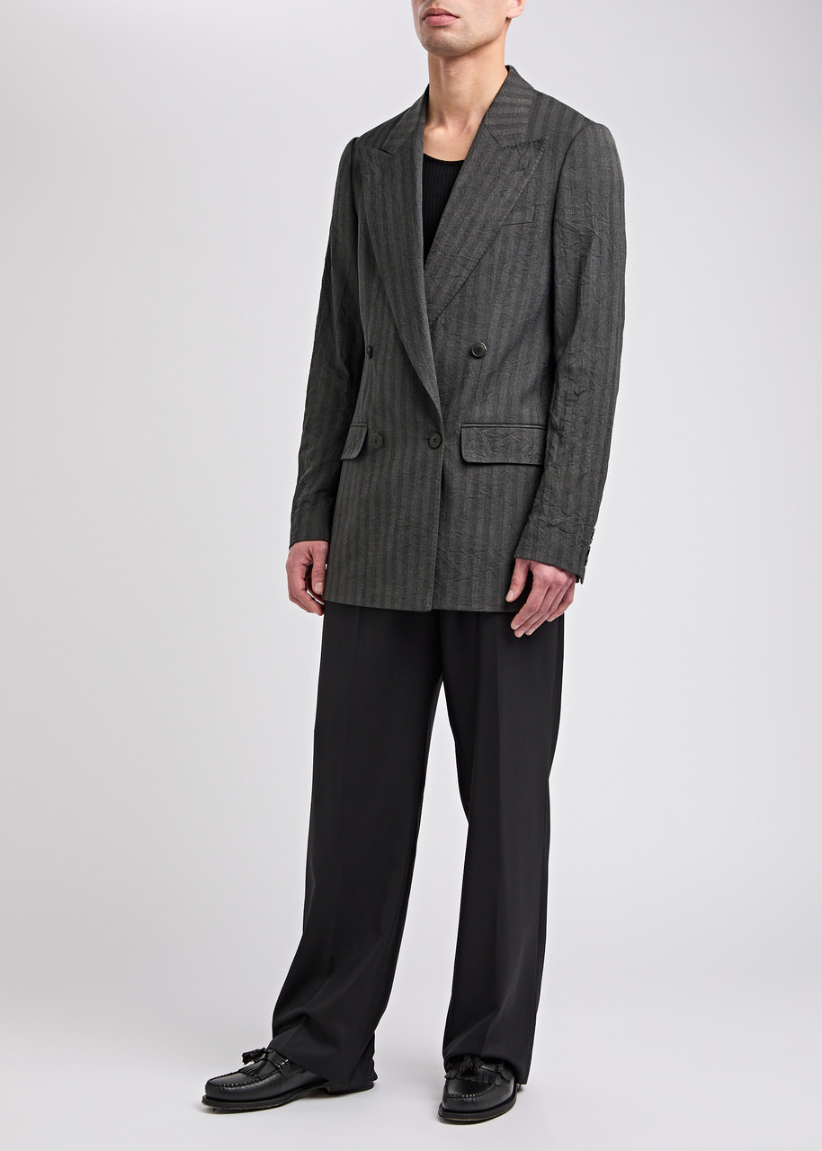 Dries Van Noten Barton Herringbone-weave Blazer - 4