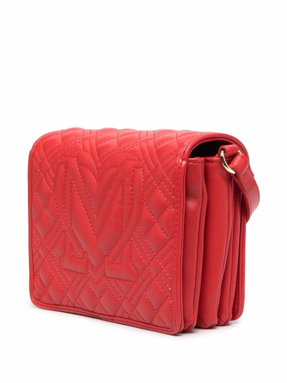 logo-plaque quilted shoulder bag - 4