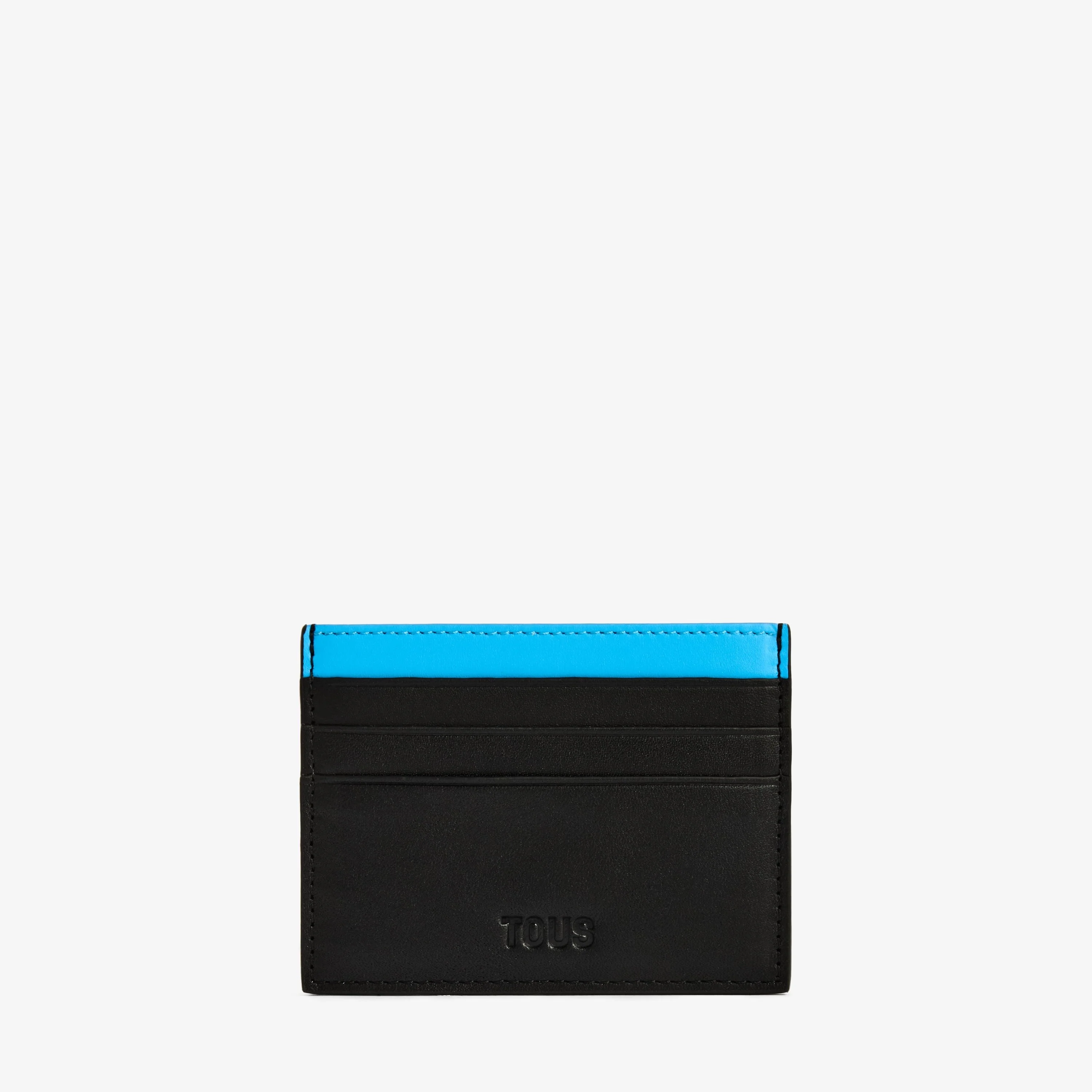 Black and blue leather Cardholder TOUS Man - 1