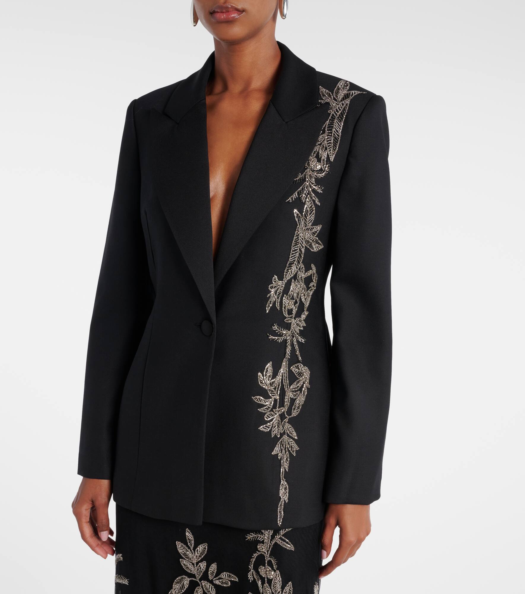 Lesia embellished wool-blend blazer - 6