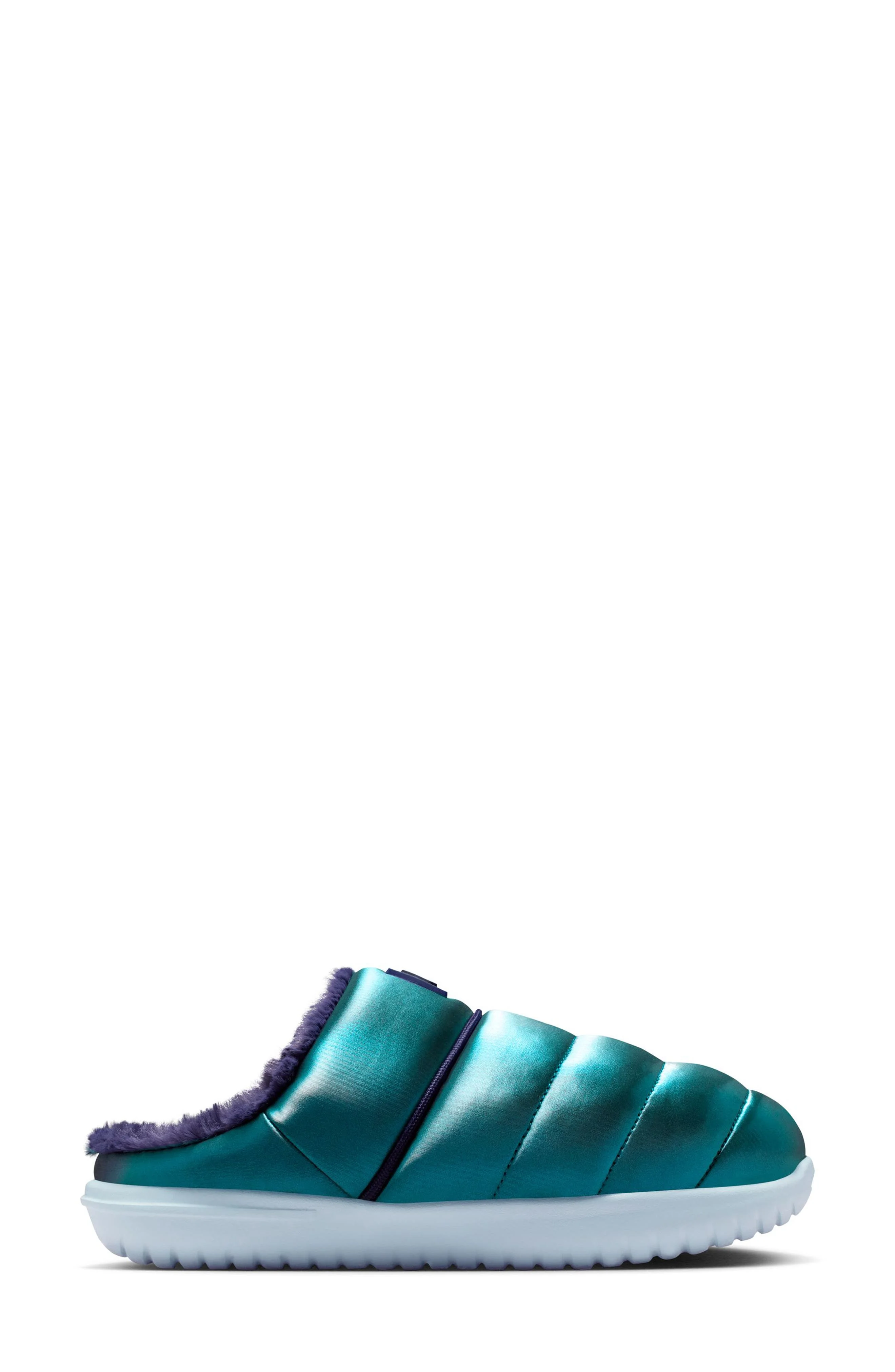 Nike Burrow SE Fleece Lined Slipper in Ghost/Ghost/Purple at Nordstrom - 1