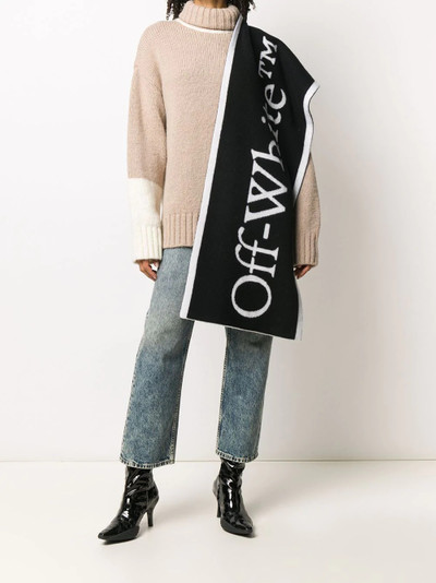 Off-White intarsia-logo scarf outlook