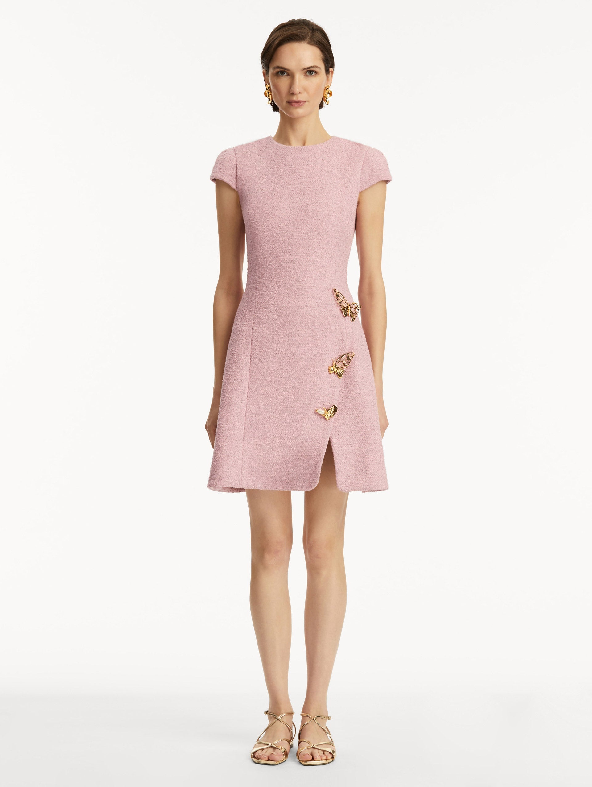 BUTTERFLY-DETAILED TWEED DRESS - 2