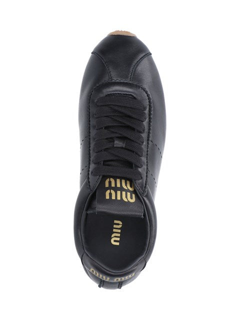 Miu Miu Women Lamb Nappa 'Plume' Sneakers - 5
