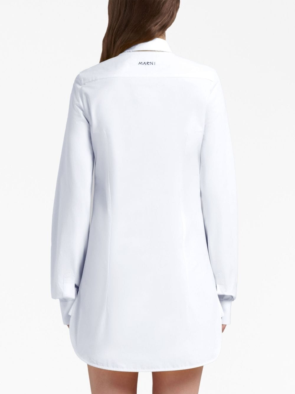 logo-embroidered cotton shirt - 4