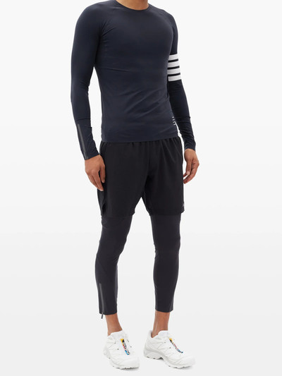 Thom Browne Four-bar stripe technical compression tights outlook