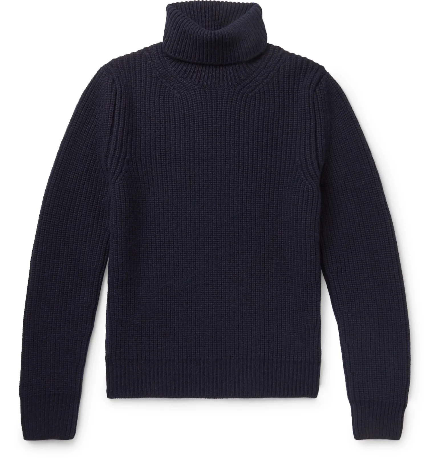 Ribbed Cashmere Rollneck Sweater - 1