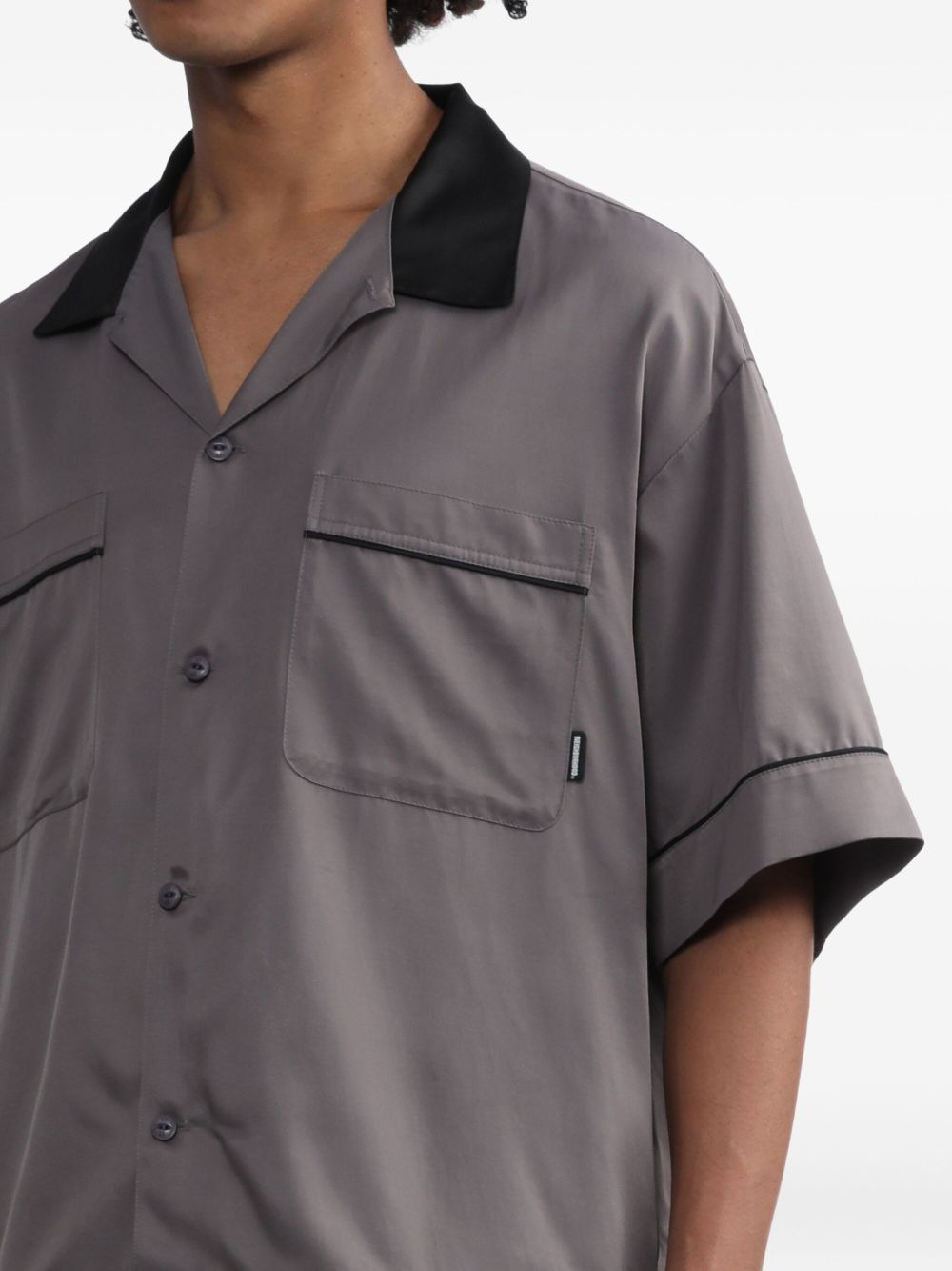 short-sleeve pocket bowling shirt - 5