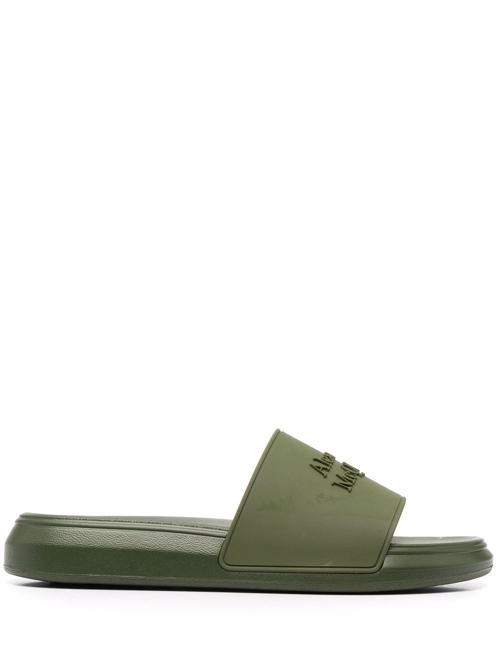 logo-embossed open-toe slides - 1