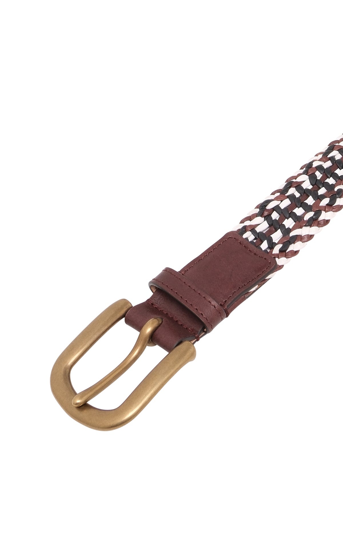 Sam Braided Belt in Chocolate Multi Leather - 3