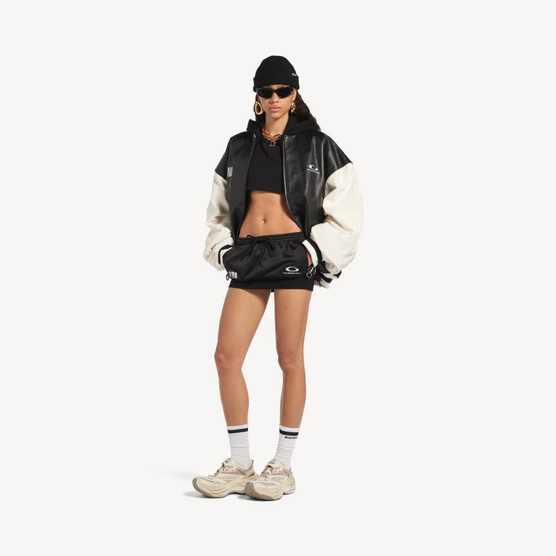 BALENCIAGA Women's Balenciaga | Nba Collaboration Mini Ruffle Skirt in Black outlook