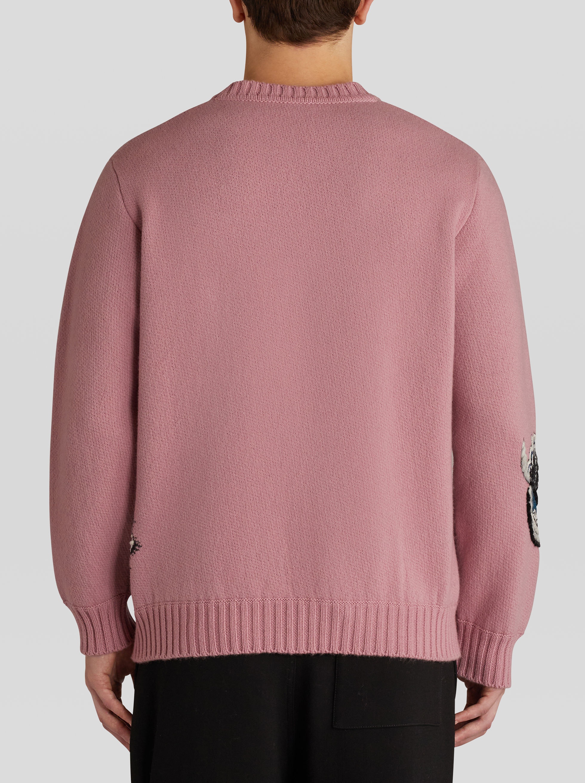 JACQUARD JUMPER WITH OLD SCHOOL TATTOO EMBROIDERY - 4