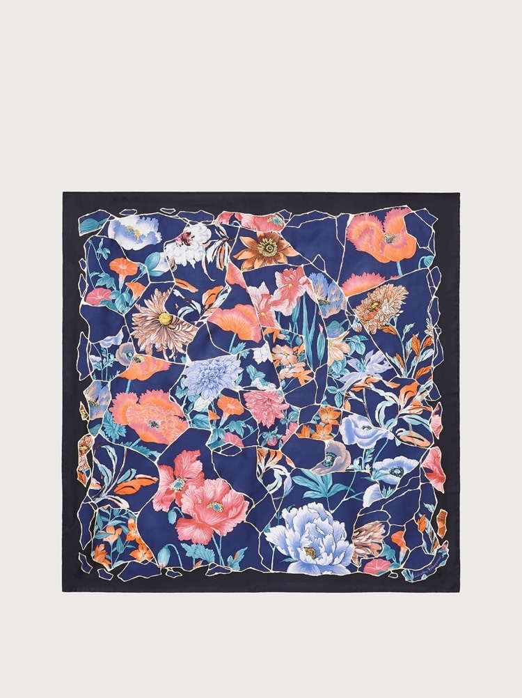 KINTSUGI PRINT SILK FOULARD - 1