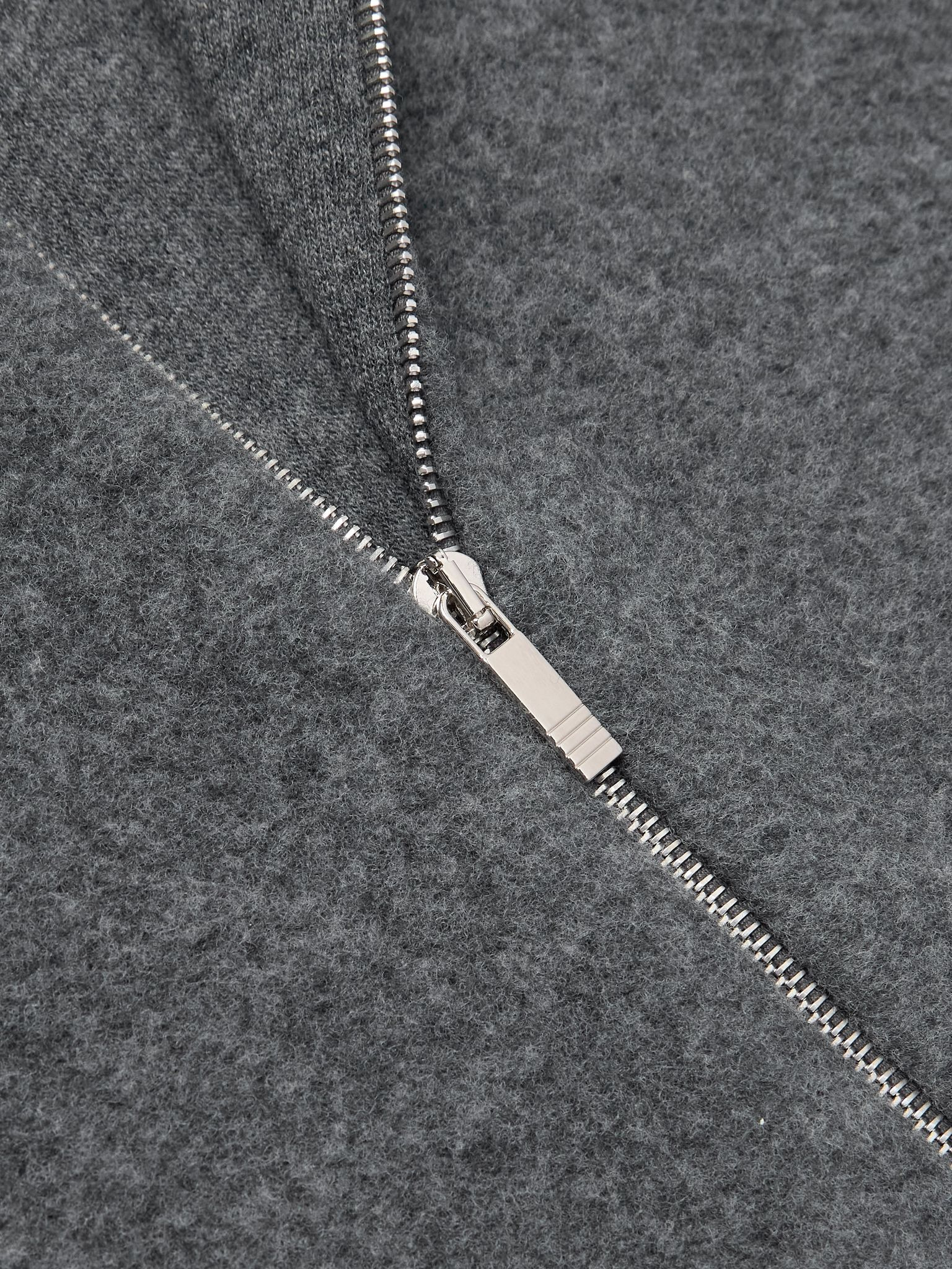 Wool-Fleece Zip-Up Jacket Gray - 5
