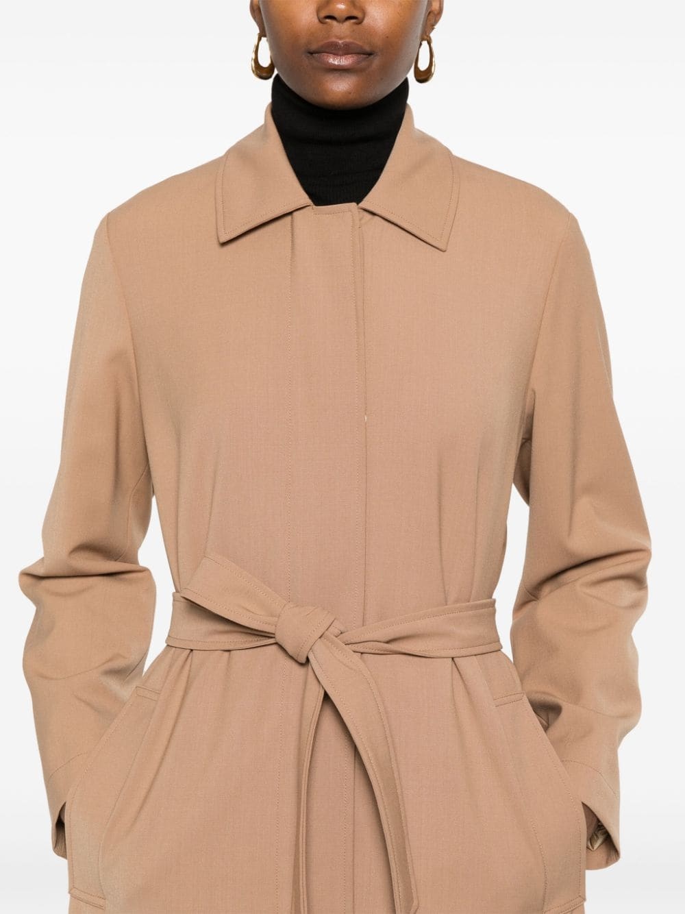 belted trench coat - 5