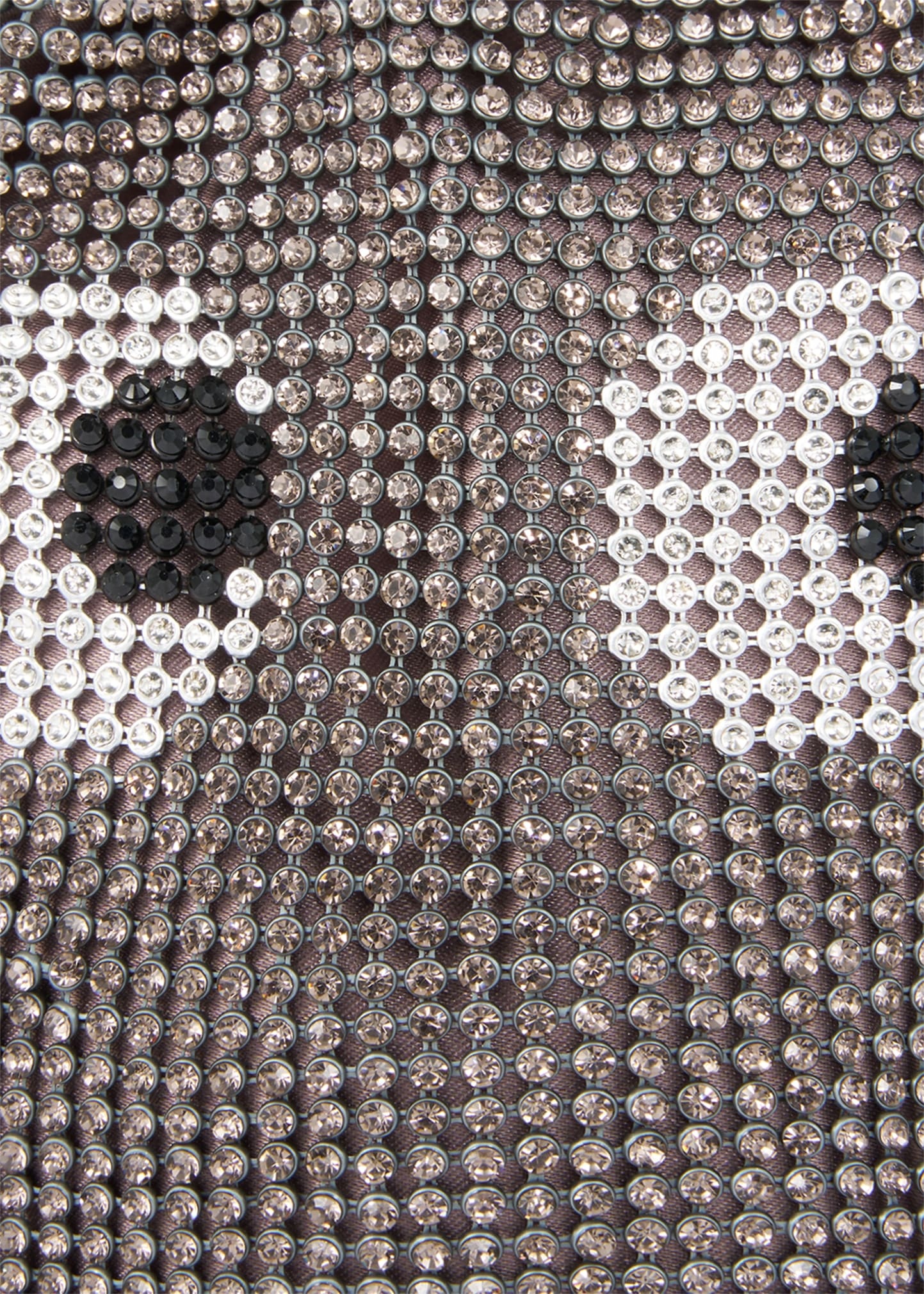 Eyes Mesh Crystal Pouch Bag - 4