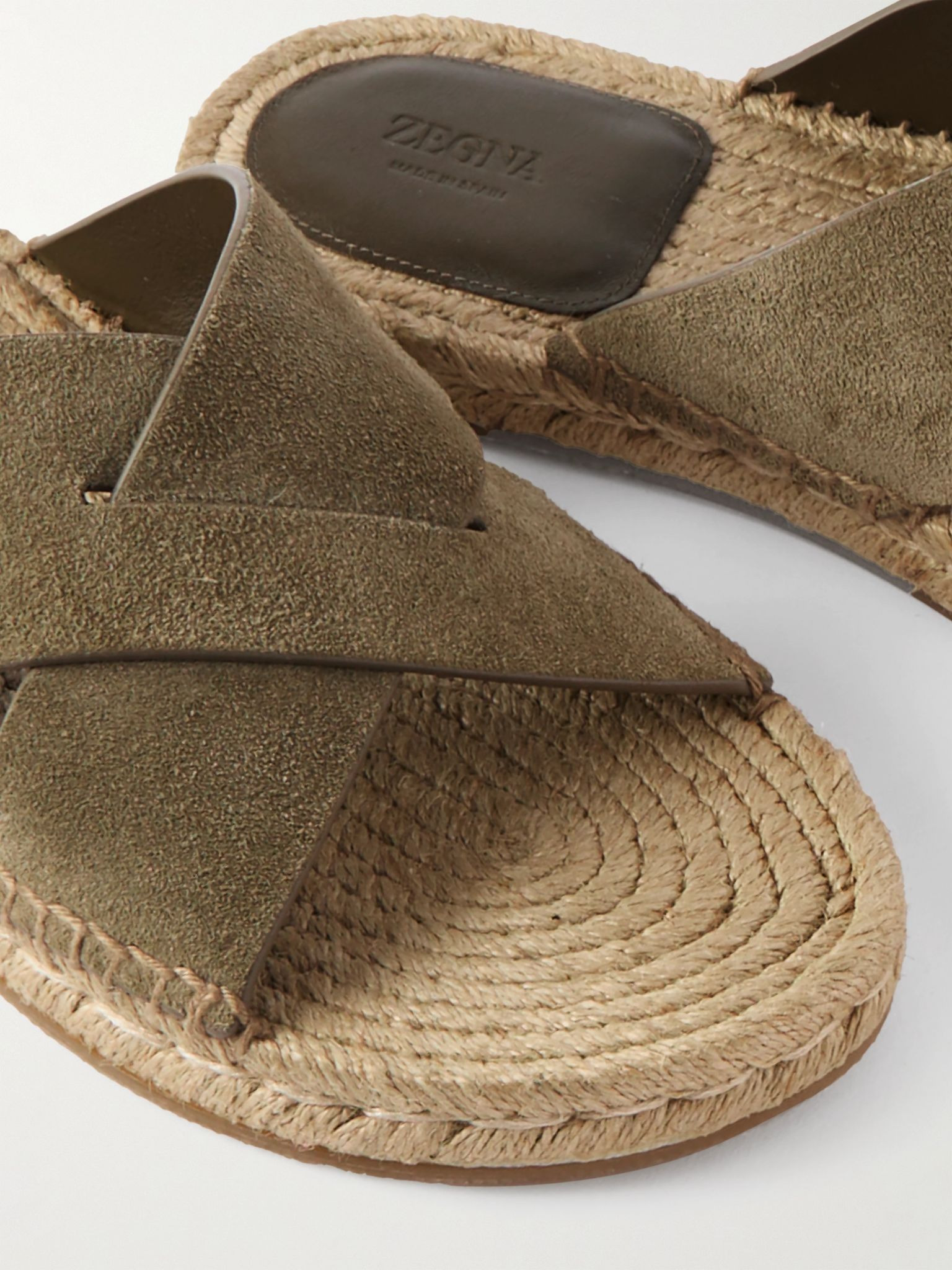 Panarea Suede Sandals Green - 6