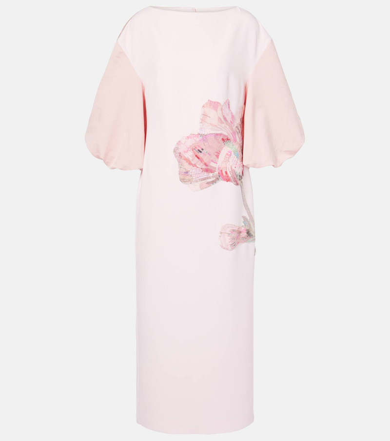 Embroidered midi dress - 1