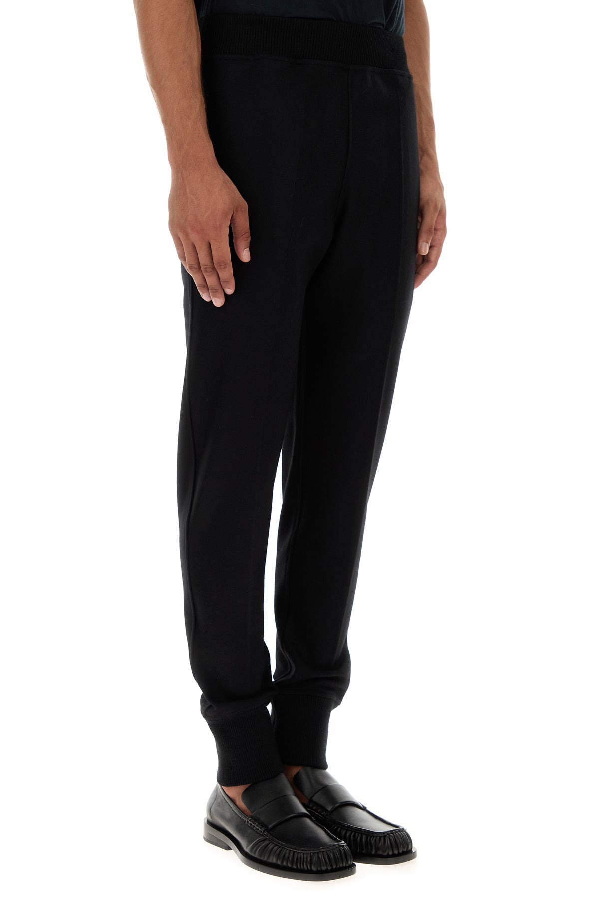 Black wool joggers - 3
