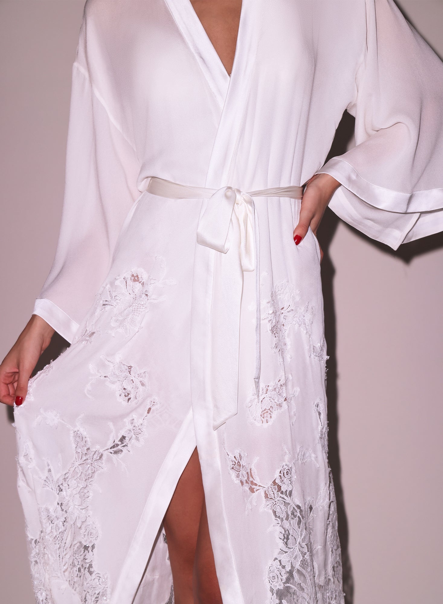 Cléo Lace Long Robe - 8